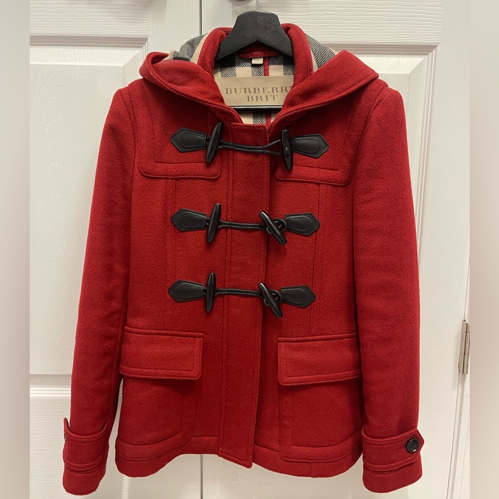 AUTHENTIC BURBERRY SHORT WOOL DUFFLE COAT. LIKE NEW.